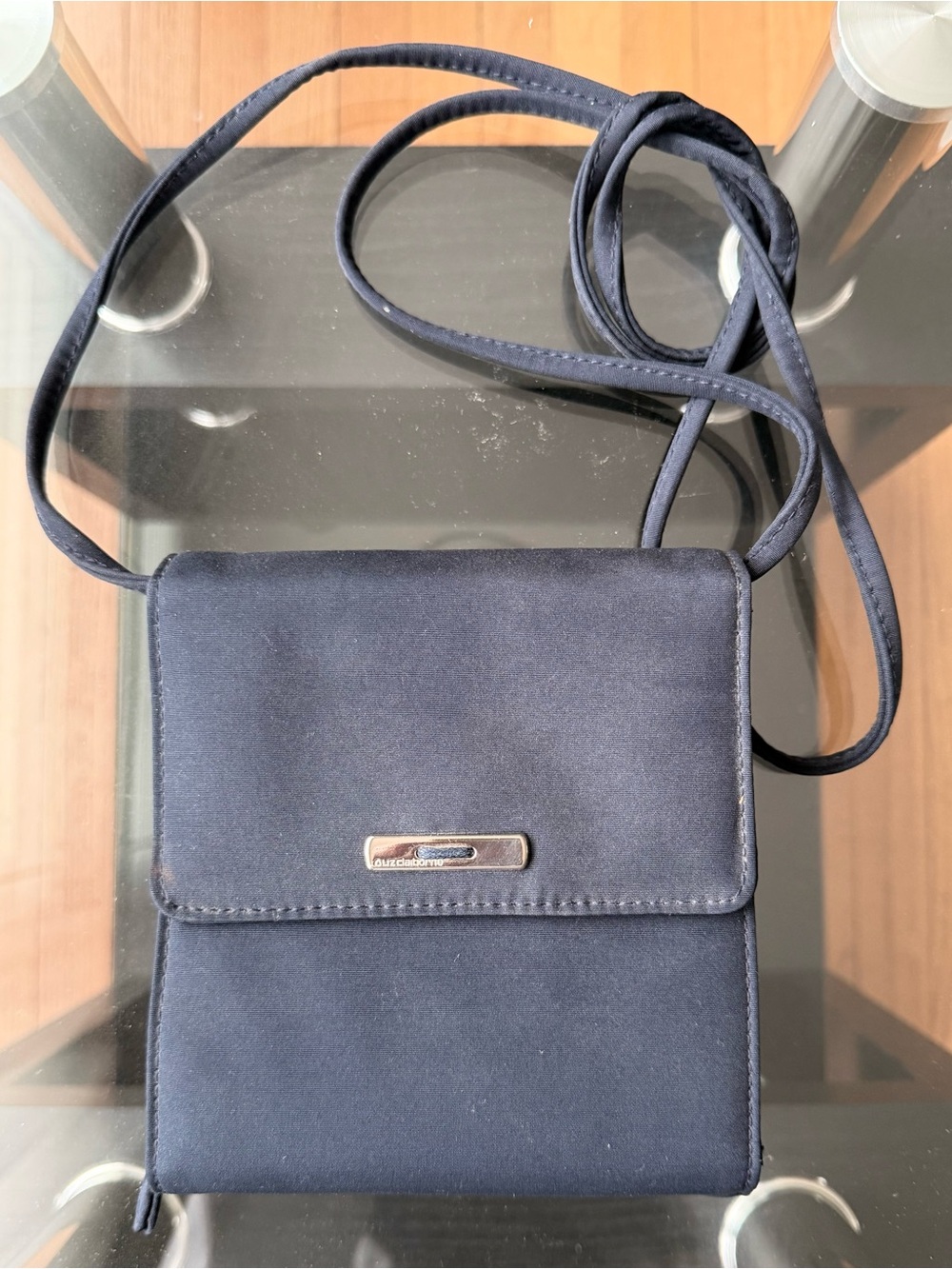 Liz Claiborne Navy Mini Crossbody with Silver Accent
